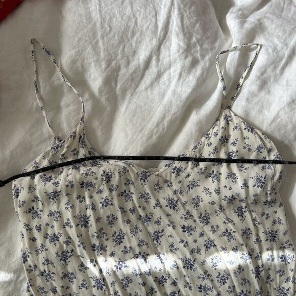 Reformation Crimini Dress Size 12 Blue Cream Floral - Picture 11 of 11